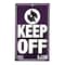 Sunburst Systems Sign Keep Off Plastic With Pole 6 in x 10 in Purple, 4-Pack PK 8632 - alternate 1
